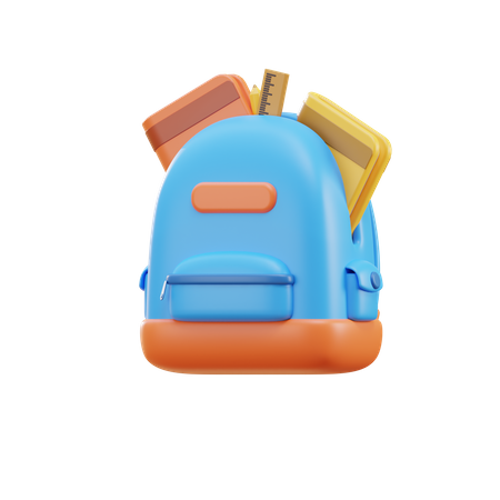 School Bag  3D Illustration