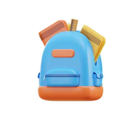 School Bag  3D Illustration