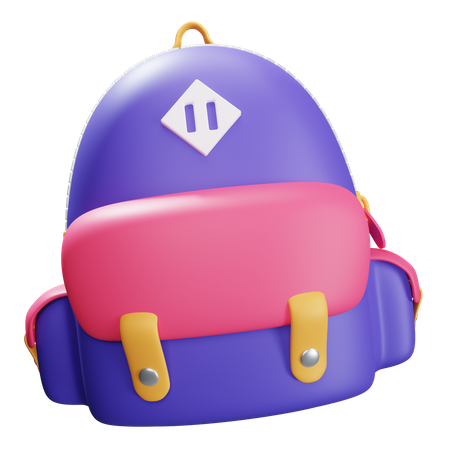 School Bag  3D Illustration