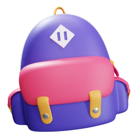 School Bag  3D Illustration