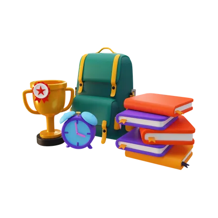 School Bag  3D Illustration