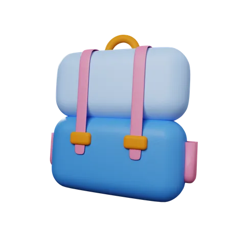 School bag 3D Illustration