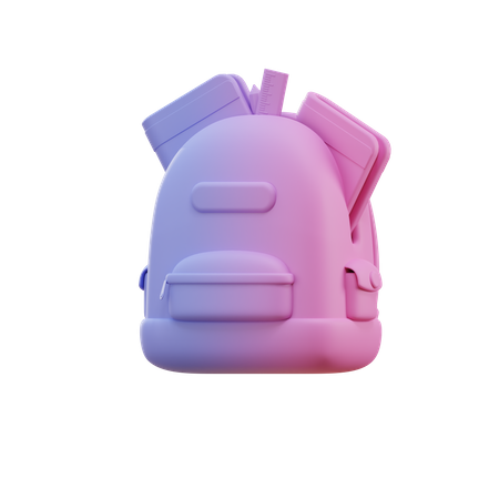 School Bag 3D Illustration