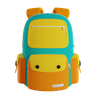 3d student backpack illustration