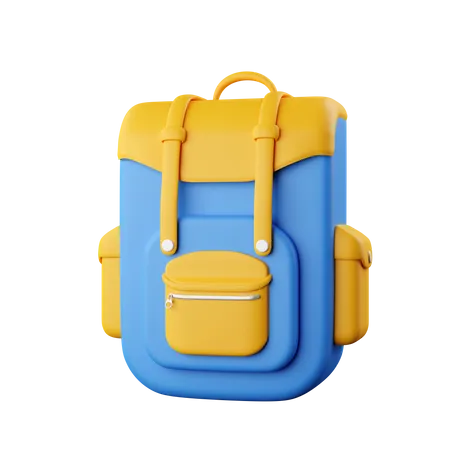 3 D School Bag Icon Back To School And Education Concept Isolated On Background Icon Symbol Clipping Path 3 D Render Illustration 3D Icon