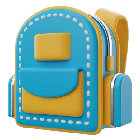 3 D Illustration Backpack Of Back To School Icon 3D Icon