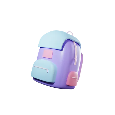 3 D Illustration Of School Bag Icon 3D Icon