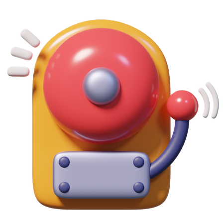 School Bell Ringing  3D Icon