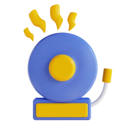 School Bell Ringing  3D Icon