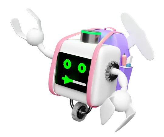 School Bot  3D Icon