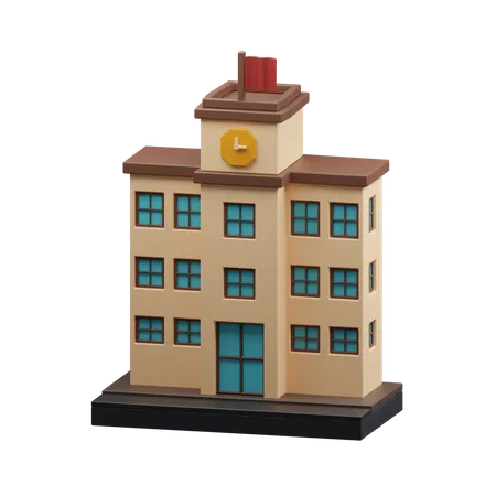 School building  3D Icon