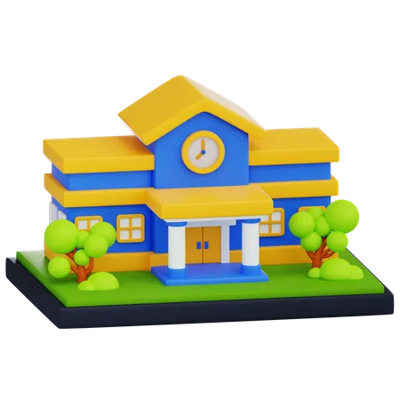 School Building Icon Perfect For UI UX And Any Design Projects 3D Icon
