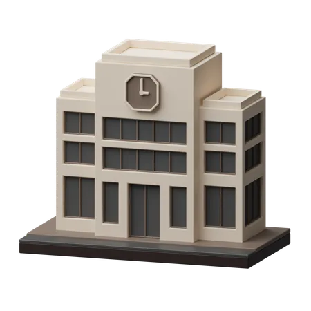 学校の建物  3D Icon