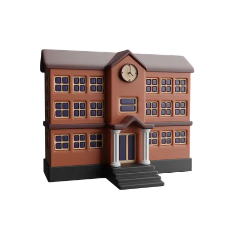 School building  3D Icon