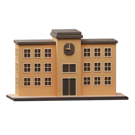 School building  3D Icon