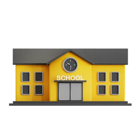 School Building  3D Icon