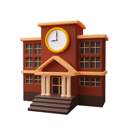 School building  3D Icon