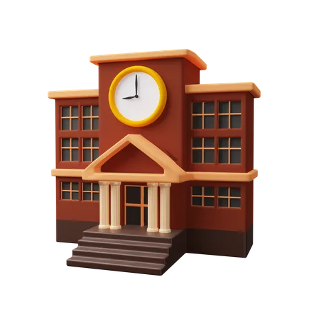 School building  3D Icon