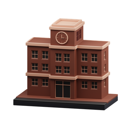 School building  3D Icon