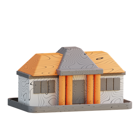 School Building  3D Icon