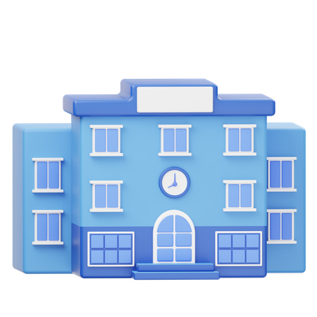 School Building  3D Icon