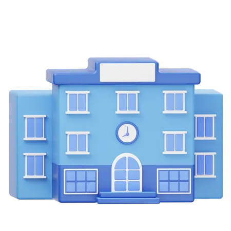 School Building  3D Icon