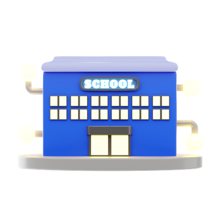 School Building  3D Icon