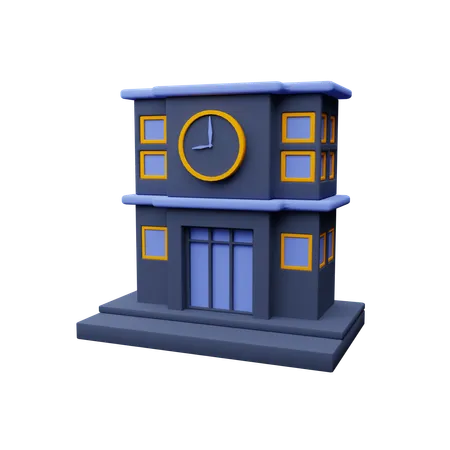 School building  3D Icon