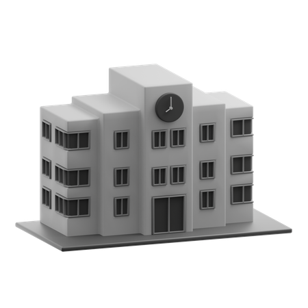 School building  3D Icon