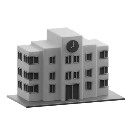 School building  3D Icon