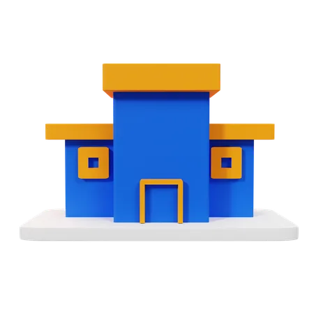 School Building  3D Icon