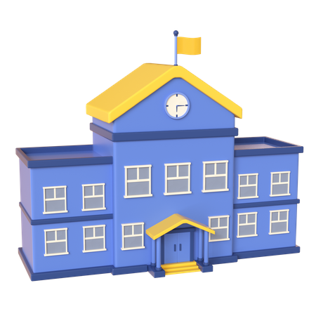 School Building  3D Icon