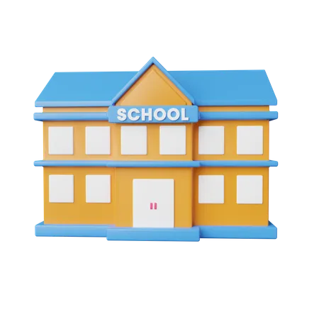 School Building  3D Icon