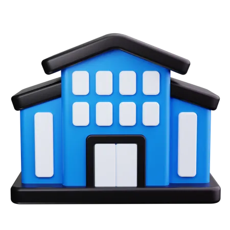 School Building  3D Icon