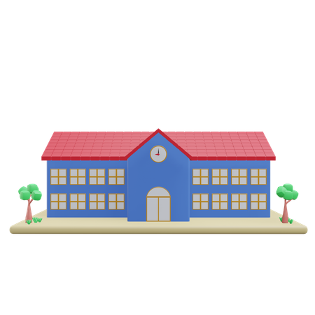 School Building  3D Icon