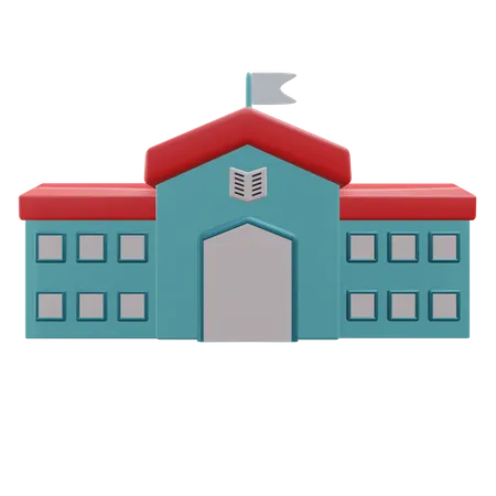 School Building  3D Icon