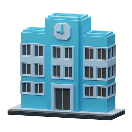 School building  3D Icon