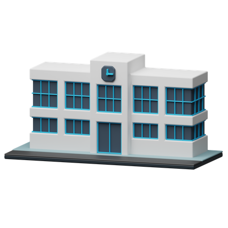 School building  3D Icon