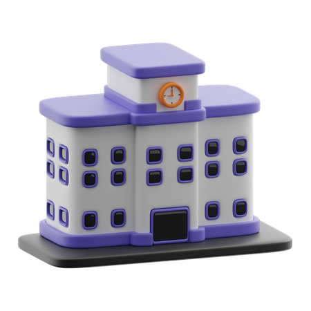 School building  3D Icon