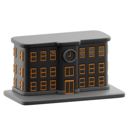 School building  3D Icon