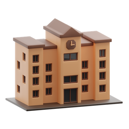 School building  3D Icon