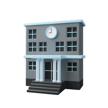 School Building  3D Icon
