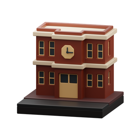 School building  3D Icon
