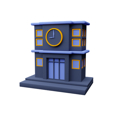 School building  3D Icon
