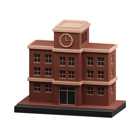 School building  3D Icon