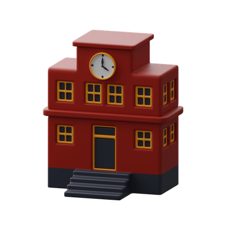 School building  3D Icon