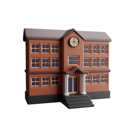 School building  3D Icon