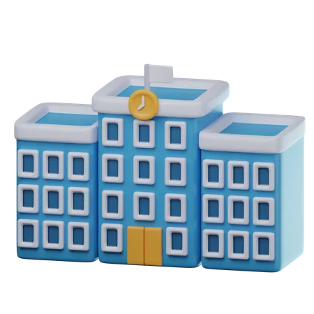 School Building 3D Icon