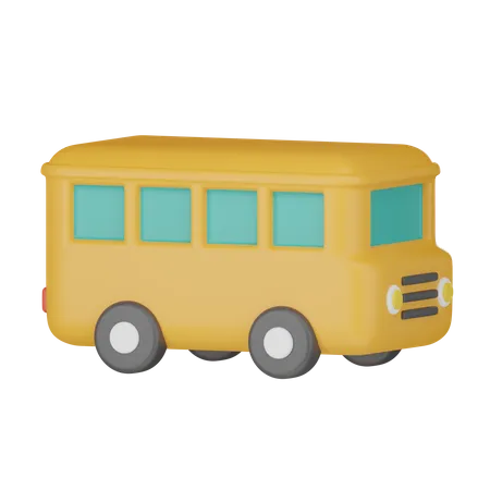 School Bus 3 D Illustration 3D Icon