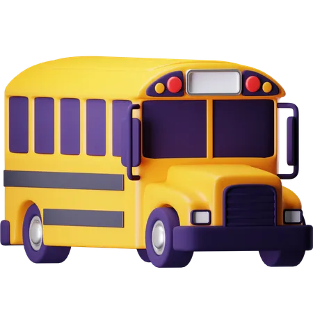 School Bus 3 D Illustration 3D Icon